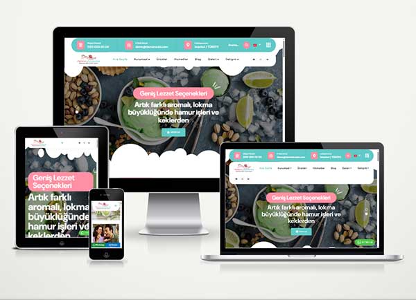 Pastane Dondurmacı Web Sitesi Paketi Balleria