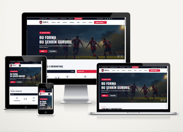 Futbol Kulübü Profesyonel Web Sitesi Paketi FK